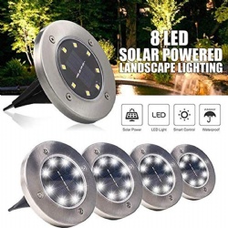 8LED solar disk lights