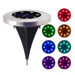 RGB solar disk lights